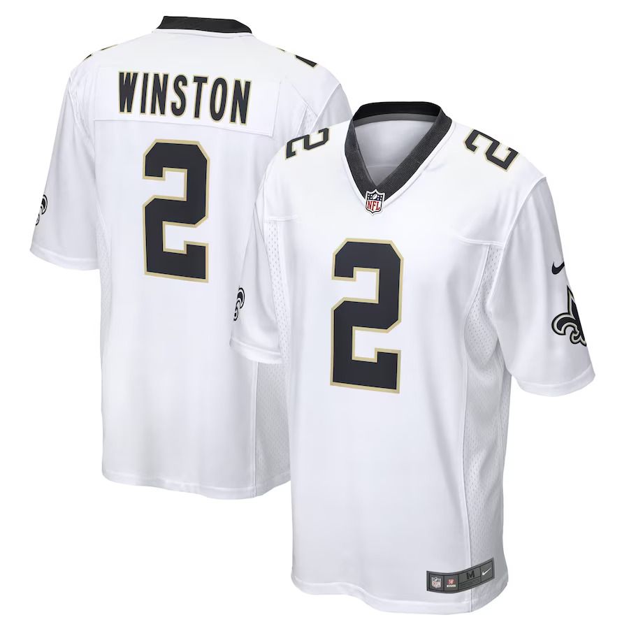 Men New Orleans Saints 2 Jameis Winston Nike White Game Player NFL Jersey
